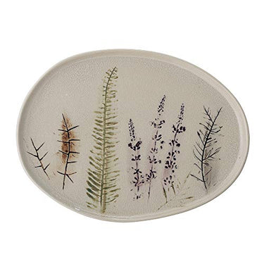 Bloomingville Bea Servierplatte aus Steinzeug in der Farbe Beige, Maße: 34,5cm x 26cm x 2cm, 82050108 im Sale